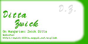 ditta zwick business card